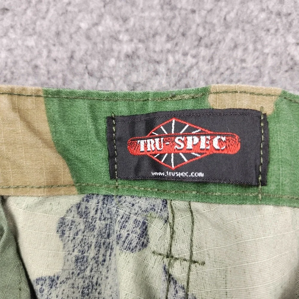 Tru-Spec Military Cargo Pants Woodland Camo BDU Medium Long Grunge Paratrooper